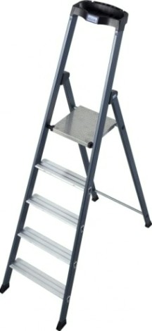 Стремянка алюминиевая KRAUSE MONTO SEPRO 5 ступеней анодированная [124197]