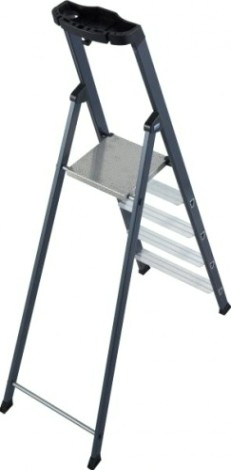 Стремянка алюминиевая KRAUSE MONTO SEPRO 5 ступеней анодированная [124197]