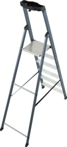 Стремянка алюминиевая KRAUSE MONTO SEPRO 6 ступеней анодированная [124203]