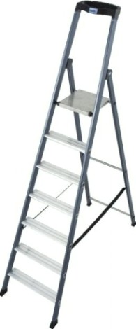 Стремянка алюминиевая KRAUSE MONTO SEPRO 7 ступеней анодированная [124210]