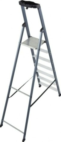 Стремянка алюминиевая KRAUSE MONTO SEPRO 7 ступеней анодированная [124210]