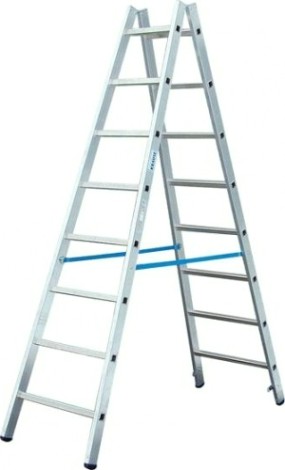 Стремянка алюминиевая KRAUSE STABILO 16 перекладин двухсторонняя [801746]