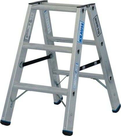 Стремянка алюминиевая KRAUSE STABILO 3 ступени, 225 кг, двухсторонняя [135100]