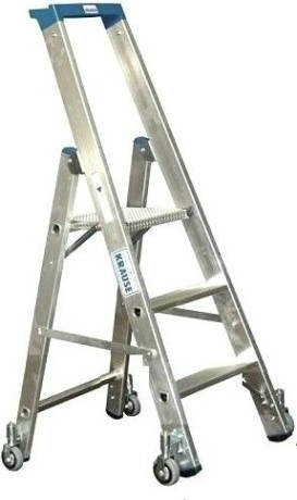 Стремянка алюминиевая KRAUSE STABILO 3 ступени передвижная [124609]