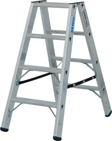 Стремянка алюминиевая KRAUSE STABILO 4 ступени, 225 кг, двухсторонняя [135117]