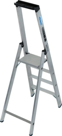 Стремянка алюминиевая KRAUSE STABILO 4 ступени, 225 кг, высокая дуга [135025]