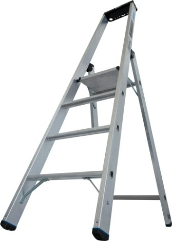 Стремянка алюминиевая KRAUSE STABILO 4 ступени, 225 кг, высокая дуга [135025]