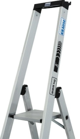 Стремянка алюминиевая KRAUSE STABILO 5 ступеней, 225 кг, высокая дуга [135032]