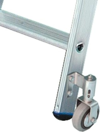 Стремянка алюминиевая KRAUSE STABILO 5 ступеней передвижная, двухсторонняя [124838]