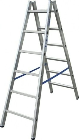 Стремянка алюминиевая KRAUSE STABILO 7 перекладин двухсторонняя [124913]