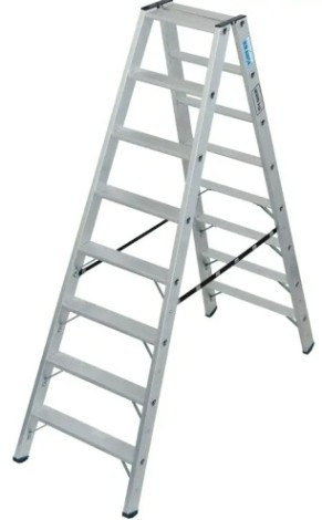 Стремянка алюминиевая KRAUSE STABILO 8 ступеней, 225 кг, двухсторонняя [135155]