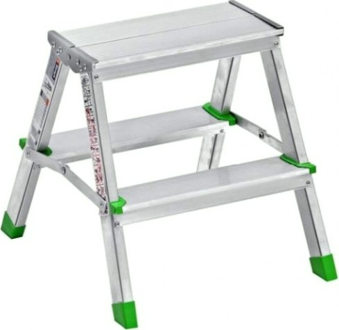 Стремянка алюминиевая Sarayli 2 ступени двухсторонняя [3102]