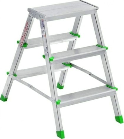 Стремянка алюминиевая Sarayli 3 ступени двухсторонняя [3103]