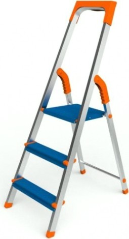 Стремянка алюминиевая Sarayli Color 3 ступени [2303]