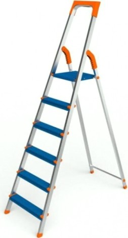 Стремянка алюминиевая Sarayli Color 6 ступеней [2306]