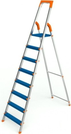 Стремянка алюминиевая Sarayli Color 8 ступеней [2308]