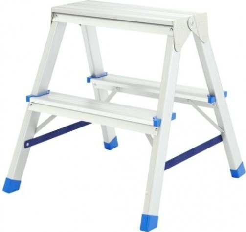Стремянка алюминиевая СИБРТЕХ 2 ступени двусторонняя [97922]