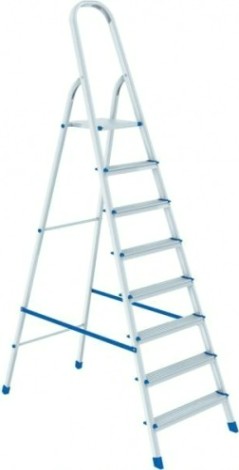 Стремянка алюминиевая СИБРТЕХ 8 ступеней [97718]