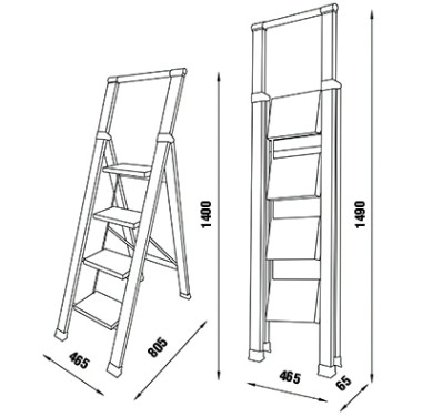 Стремянка алюминиевая СОРОКИН 24.209 4 ступени Стремянка алюминиевая СОРОКИН 24.209 4 ступени