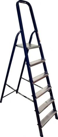 Стремянка стальная АЛЮМЕТ M 8406 6 ступеней профиль 40х20 [М8406]