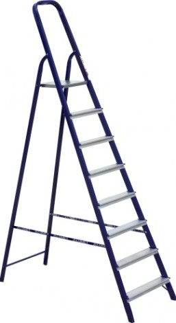 Стремянка стальная АЛЮМЕТ M 8408 8 ступеней профиль 40х20 [М8408]