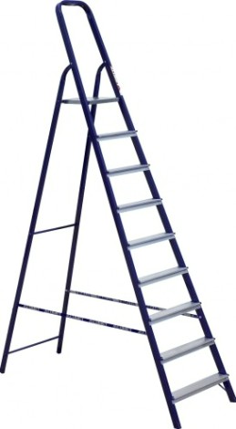 Стремянка стальная АЛЮМЕТ M 8409 9 ступеней профиль 40х20 [М8409]