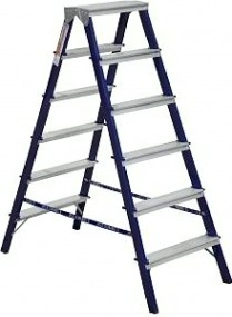 Стремянка стальная АЛЮМЕТ MD 8206 6 ступеней двухсторонняя [MD8206]