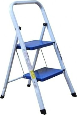 Стремянка стальная АЛЮМЕТ МК 802С 2 ступени 300х200 мм с противоскользящими накладками [МК 802С]