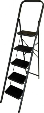 Стремянка стальная АЛЮМЕТ МК 805С 5 ступеней 300х200 мм с противоскользящими накладками [МК 805С]