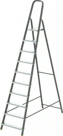 Стремянка стальная СИБРТЕХ 10 ступеней алюминиевые ступени [97960]