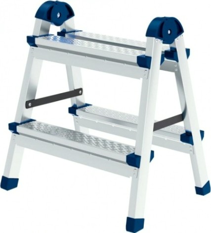 Стремянка стальная СИБРТЕХ 2 ступени двухсторонняя [97982]