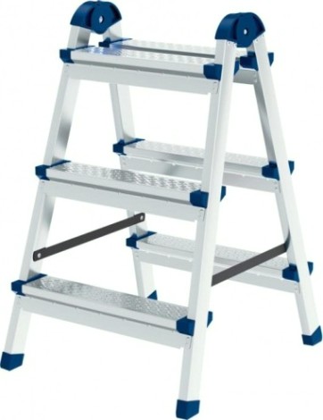 Стремянка стальная СИБРТЕХ 3 ступени двухсторонняя [97983]
