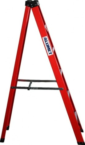Стремянка стеклопластиковая АЛЮМЕТ SF 1005 5 ступеней, с органайзером