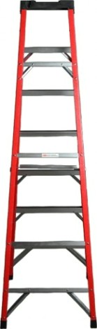 Стремянка стеклопластиковая АЛЮМЕТ SF 1006 6 ступеней, с органайзером