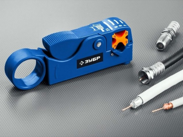 Стриппер для коаксиальных кабелей ЗУБР COAX-3 rg58/rg59/rg6, проф [22657]