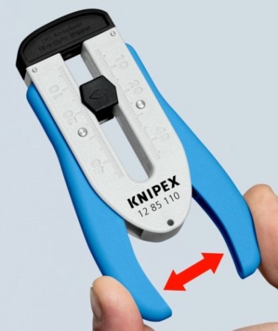 Стриппер KNIPEX KN-1285110SB для удаления первичной оболочки оптоволокна ø 0.12
