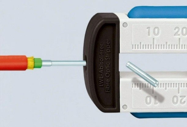 Стриппер KNIPEX KN-1285110SB для удаления первичной оболочки оптоволокна ø 0.12