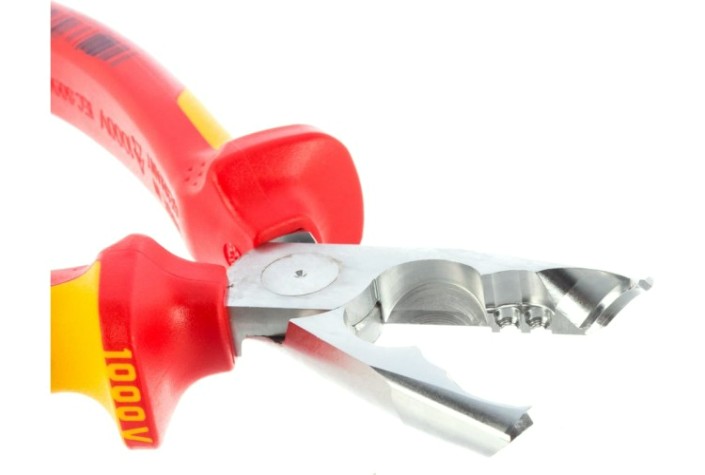 Стриппер KNIPEX KN-1346165SB VDE для круглых кабелей, диэлектрические ручки