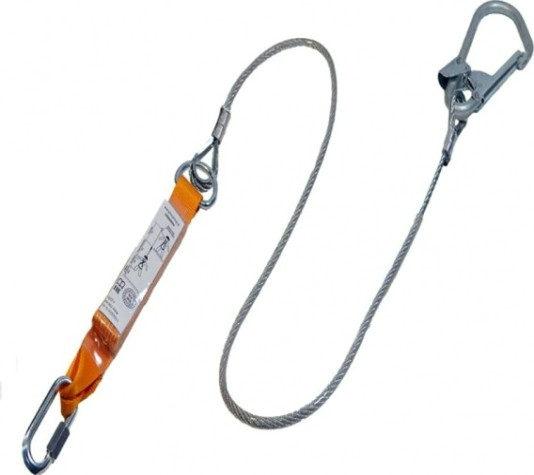 Строп Бд а МОЛОТ из стального троса 2,0 м, в защитной оболочке, аморт., карабин Кс б + Кс б