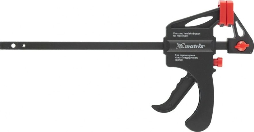 Струбцина быстрозажимная MATRIX 150х265х45 мм универсальная, f-образная, пластико [20561]