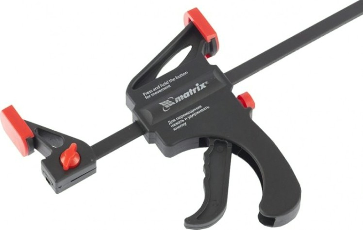 Струбцина быстрозажимная MATRIX 150х265х45 мм универсальная, f-образная, пластико [20561]