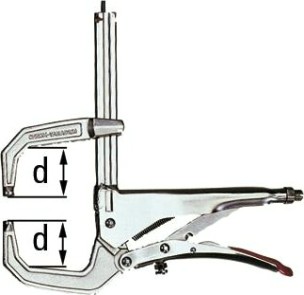Струбцина C-образная с захватом BESSEY GRZC 110 х 80 мм [BE-GRZC]