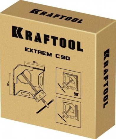 Струбцина для сварки KRAFTOOL EXTREM C90 экстрамощная, стальная угловая [32201]