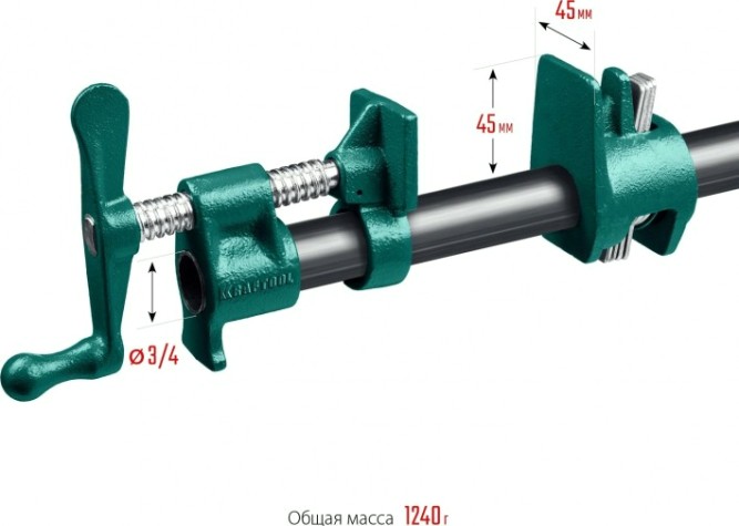 Струбцина для труб KRAFTOOL P-34 3/4" [32302-1]