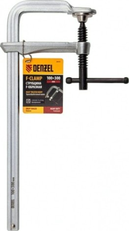 Струбцина F-образная DENZEL 100x300мм, кованая [20470]