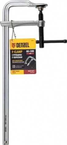 Струбцина F-образная DENZEL 80x300мм, кованая [20466]