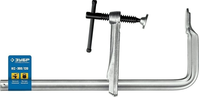 Струбцина F-образная ЗУБР ПРОФЕССИОНАЛ кс-300/120 тип f 300/120 мм, [32157-120-300]
