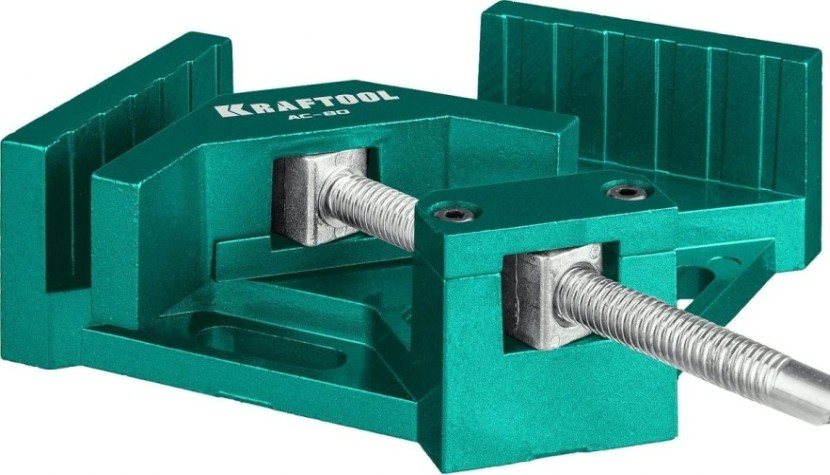 Струбцина угловая KRAFTOOL AC-80 мощная алюминиевая [32202]