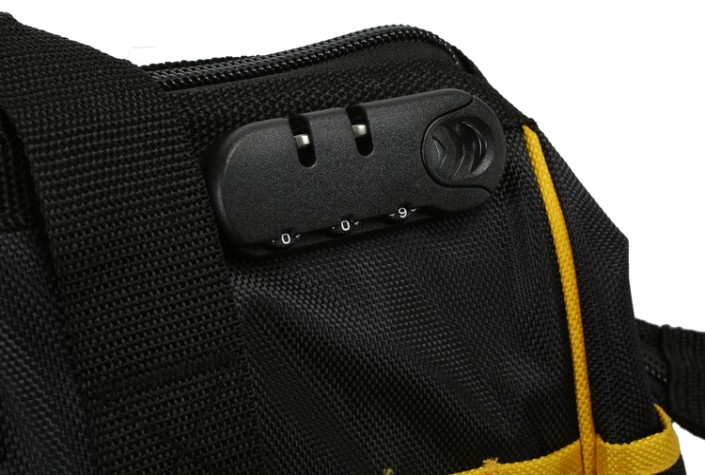 Сумка для инструмента HANSKONNER HKTB0138 кодовый замок, 38 карманов, пластиковое дно, pat.