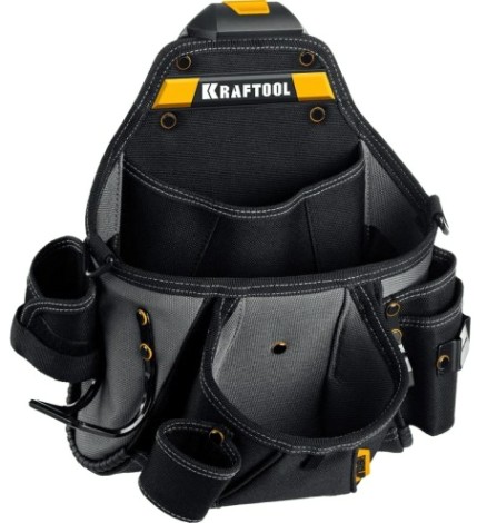 Сумка для инструмента KRAFTOOL KPB-20 поясная с быстрос. креплением FastClip, 320х310 мм [38767]